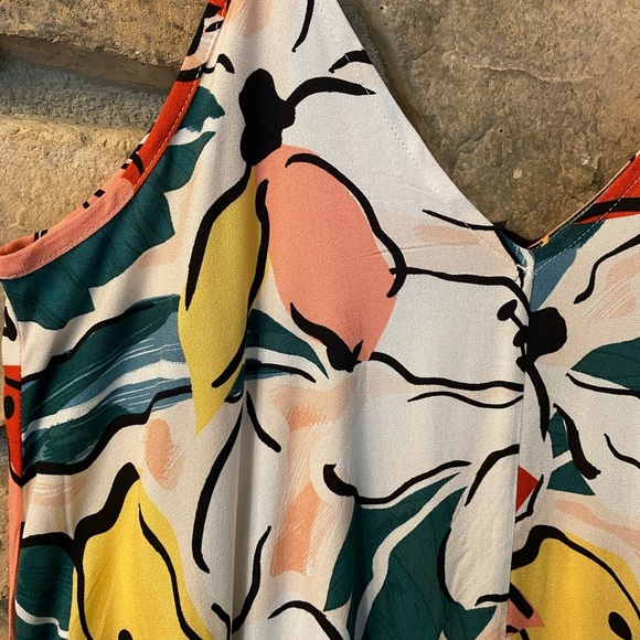 Lovestitch Women’s Sleeveless Colorful Oversized Abstract Adjustable Straps Maxi - Picture 6 of 14